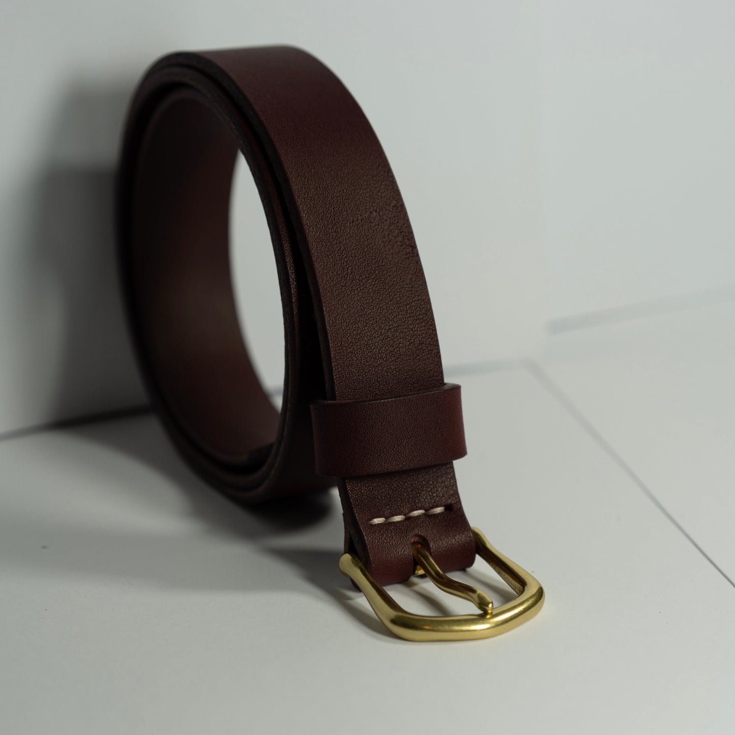 Deutscher Premium Veg Tan Gürtel – Handgefertigt, massives Messing, 3,8 cm, 5 Jahre Garantie