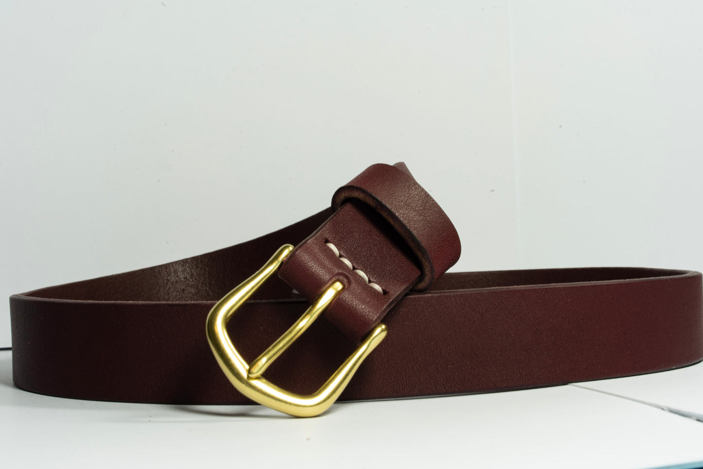 Deutscher Premium Veg Tan Gürtel – Handgefertigt, massives Messing, 3,8 cm, 5 Jahre Garantie