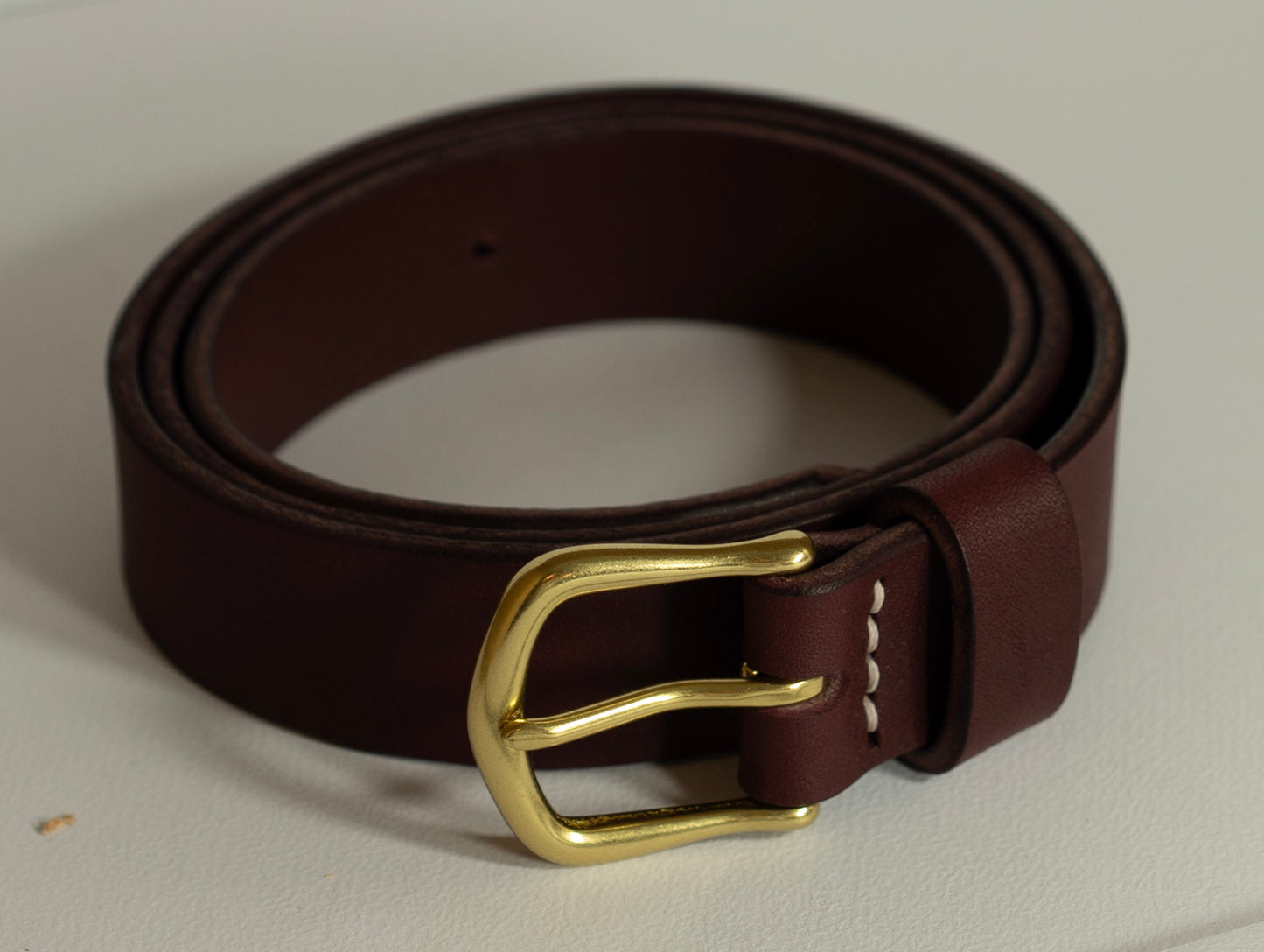 Deutscher Premium Veg Tan Gürtel – Handgefertigt, massives Messing, 3,8 cm, 5 Jahre Garantie