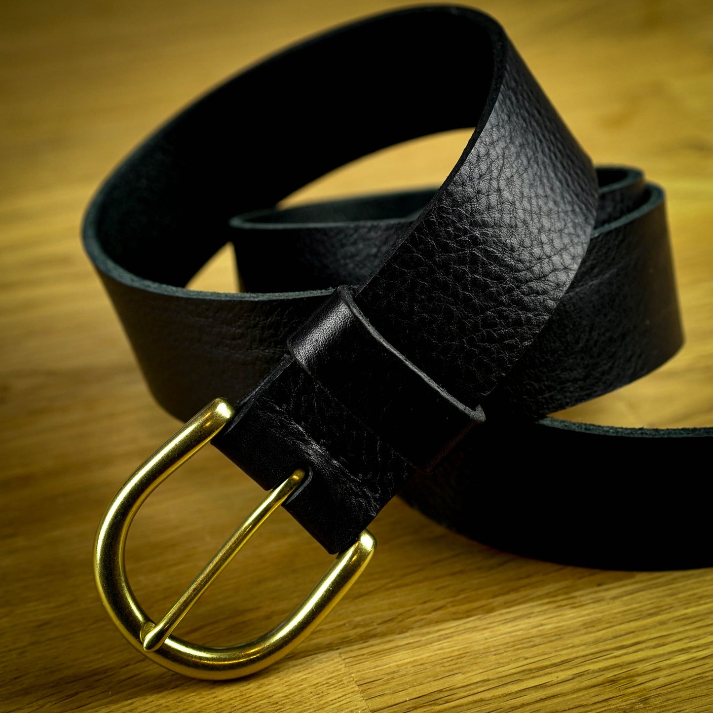 Lala Black l Gold Brass buckle l 3,8 cm
