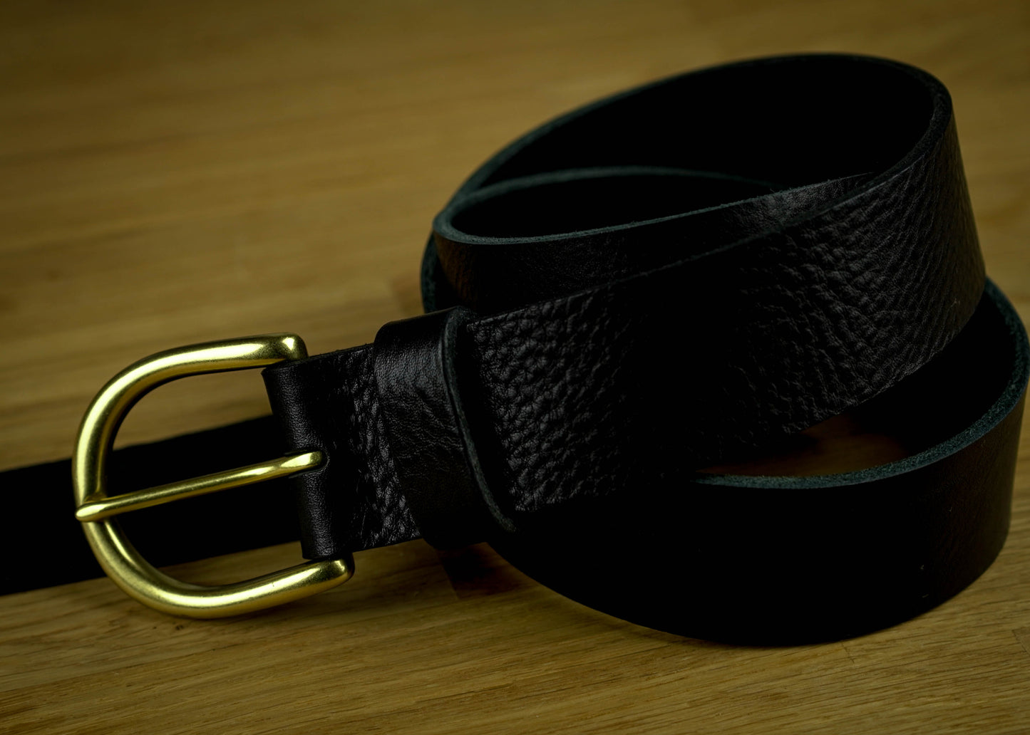 Lala Black l Gold Brass buckle l 3,8 cm
