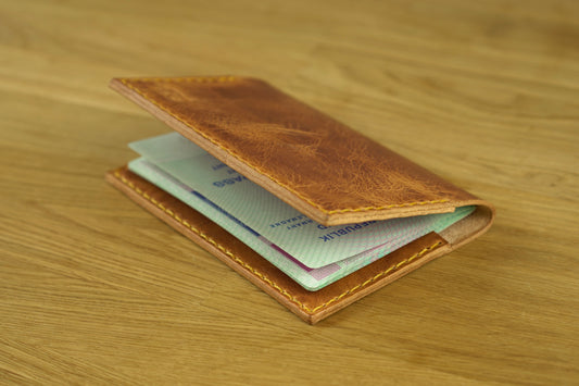 Passport cover made of Badalassi Carlo Veg Tan leather – Hand-stitched quality