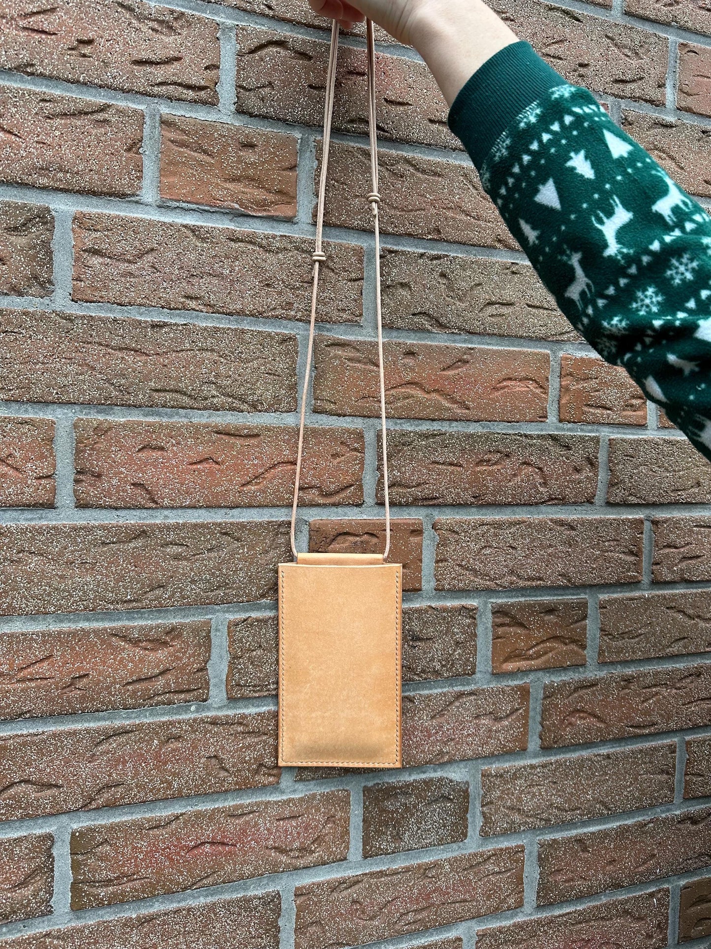 Handytasche aus echtem hochwertigen italienischen Leder |Badalassi Carlo Leder | Mini Crossbody Bag | iPhone Etui aus Leder | 100% Handmade