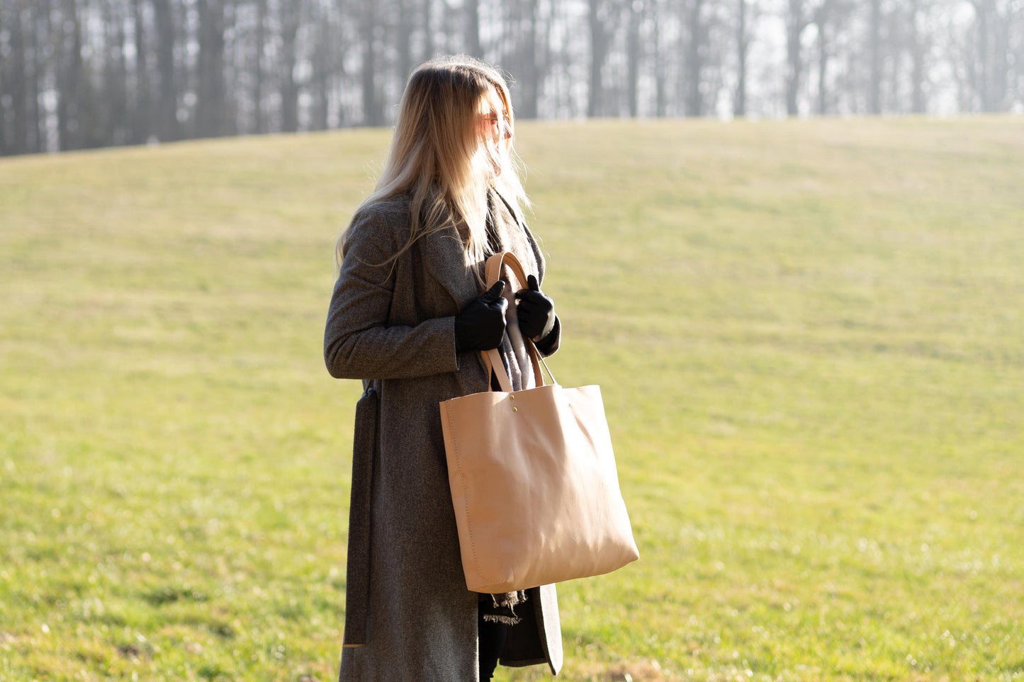 XXL Ledertasche Tote Bag Shopper Echtleder, Umhängetasche, Schultertasche.