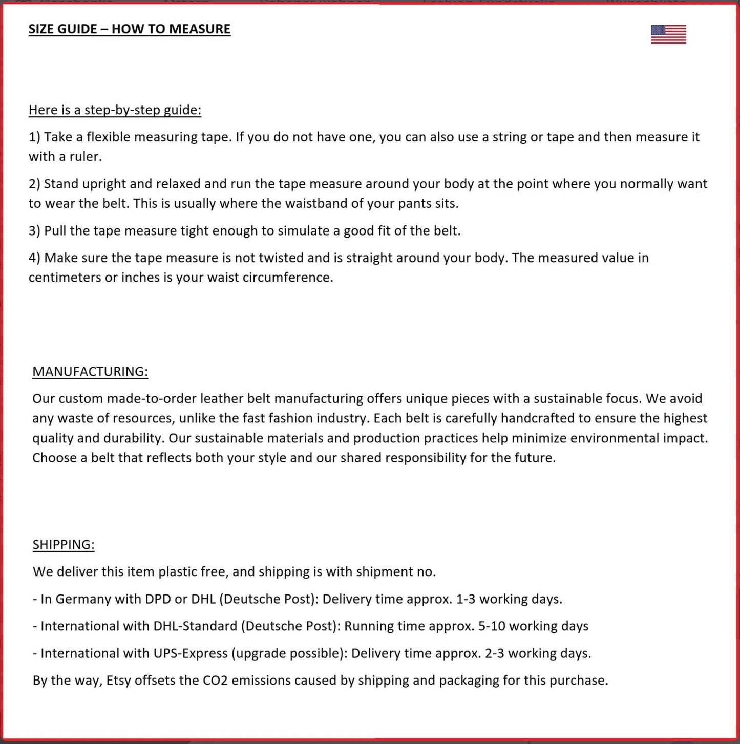 leather belt Handmade vegetable tanned Italian leather Polished Brass Buckle