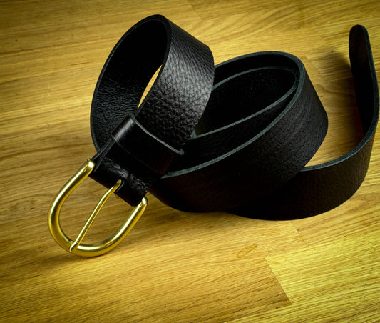 Lala Black l Gold Brass buckle l 3,8 cm