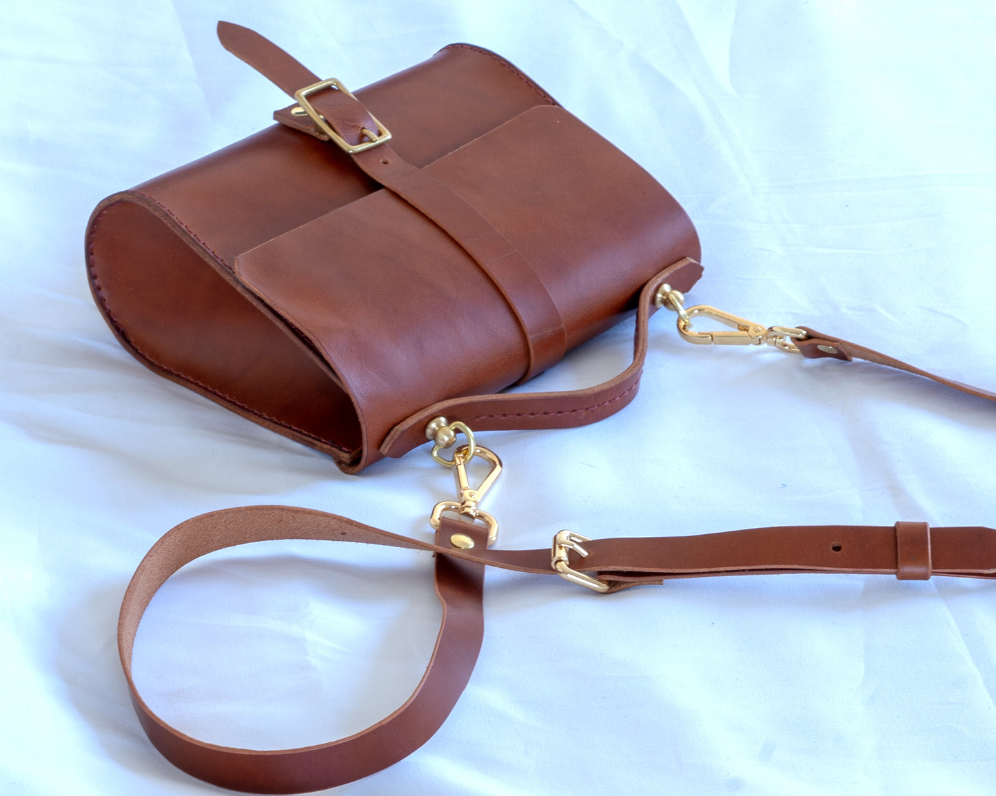 Hand-stitched leather bag Leather crossbody bag Leather shoulder bag Leather shoulder bag Bag completely handmade