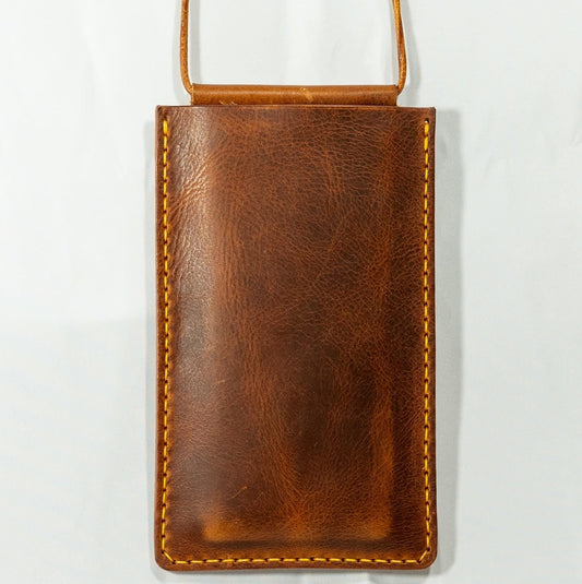Leder Handytasche Mini Crossbody Bag Umhängetasche aus hochwertigem Leder Smartphonetasche iPhone Etui 100% Handmade