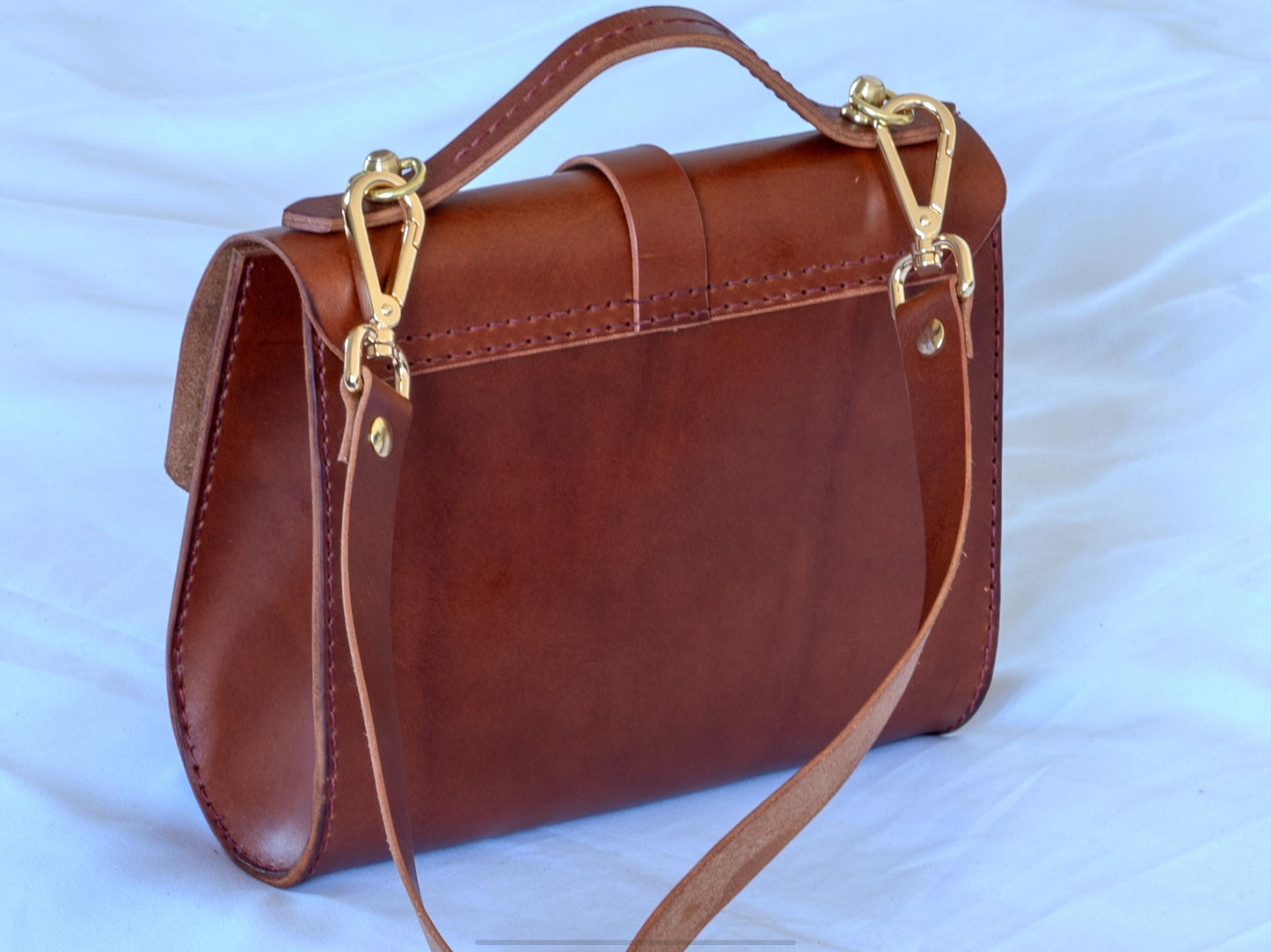 Handgenähte Ledertasche Leder Crossbody Bag Leder Schultertasche Leder Umhängetasche Tasche komplett Handmade