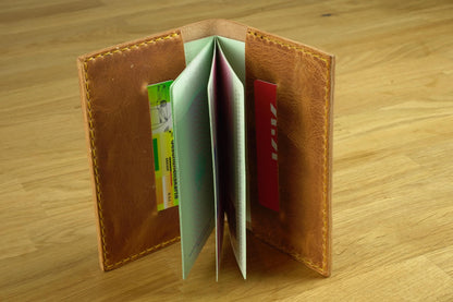 All-in-One-Lederetui: Passhülle, Feldnotizen-Cover & Brieftasche | Handmade Geschenkidee für den Sohn