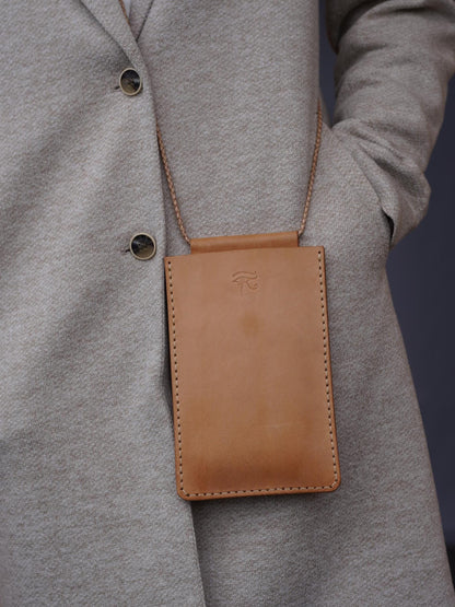 Handcrafted Leather Cell Phone Case with Customizable Details | Unique iPhone Case from Vegetable-Tanned Premium Leather | iPhone cover