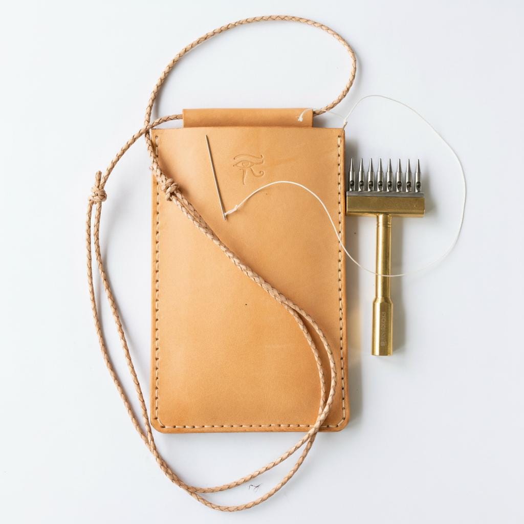 Handcrafted Leather Cell Phone Case with Customizable Details | Unique iPhone Case from Vegetable-Tanned Premium Leather | iPhone cover